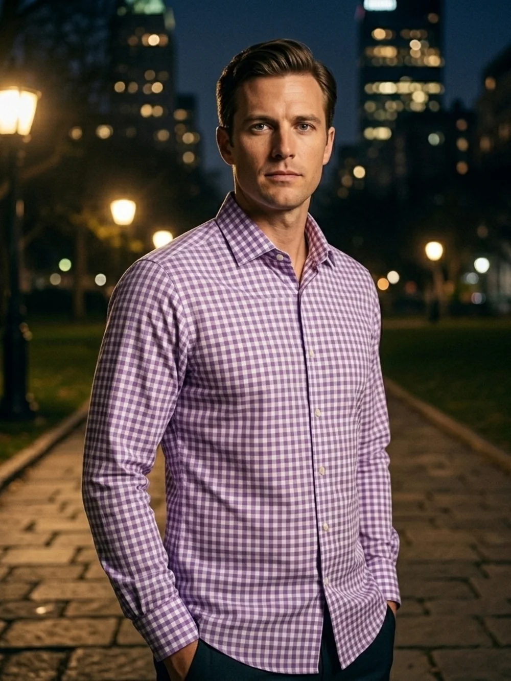 Thomas Mason for J.Crew Ludlow Slim Gingham‎ Shirt Size Small
